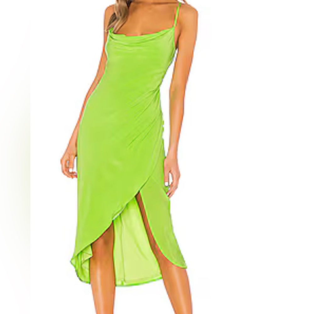 Lovers + Friends Green Noah Wrap Dress